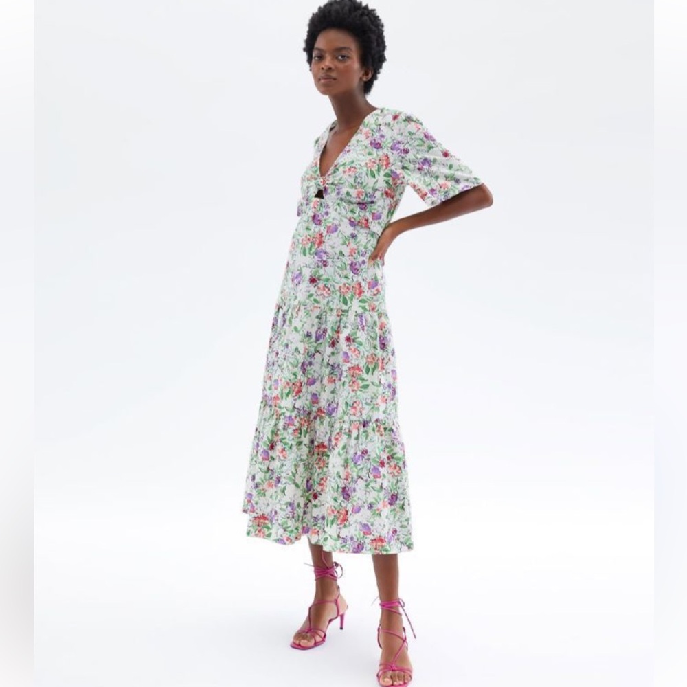 Zara maxi floral dress size L - Picture 2 of 10